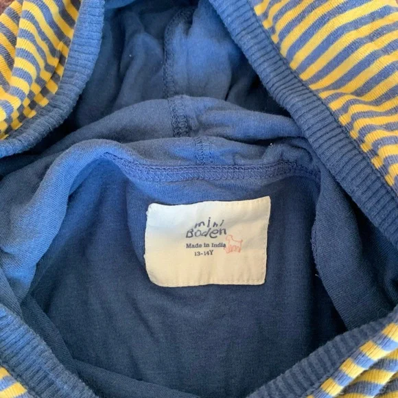 SOLD ✅ Mini Boden Girl's Teens Long Sleeve Multicolor Striped Hooded Top 13-14 - Picture 3 of 7